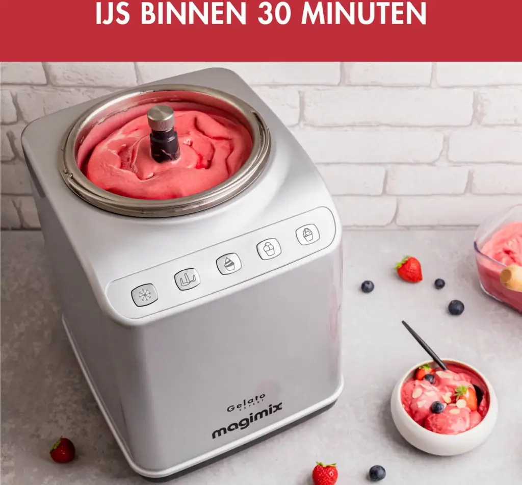 1. Magimix Gelato Expert (simpelweg de beste ijsmachine)