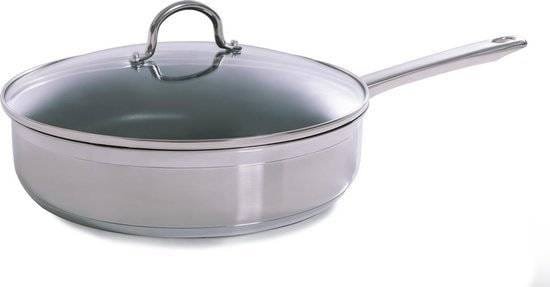BK Allround hapjespan Ø 28 cm - met glazen deksel - inductie - PFAS-vrij