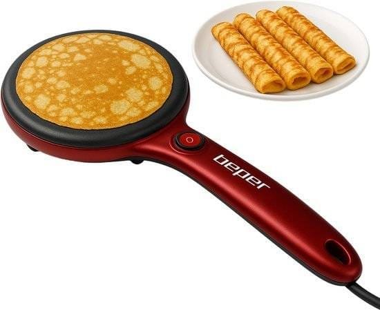 Beper BT.710Y - Elektrische Pannenkoekenpan - Beslagkom Inbegrepen