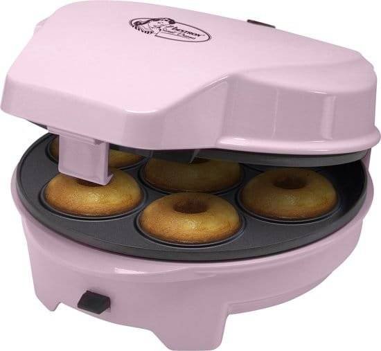 Bestron 3-in-1 cakemaker in retro-design, met 3 verwisselbare bakplaten: donut-, cupcake- en cakepopmaker