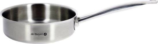 De Buyer Prim'Appety RVS Hapjespan 24 CM - Inductie - Zonder Anti Aanbaklaag - PFAS Vrij
