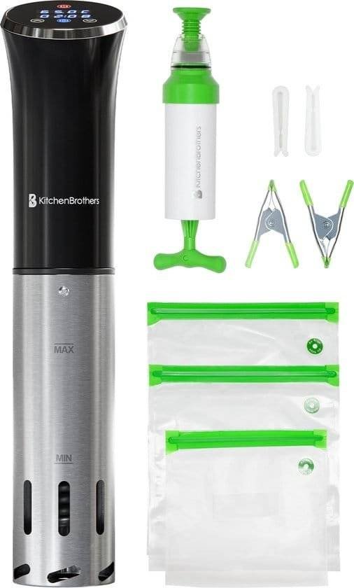 KitchenBrothers Sous Vide Stick - Complete Set - met Kookboek