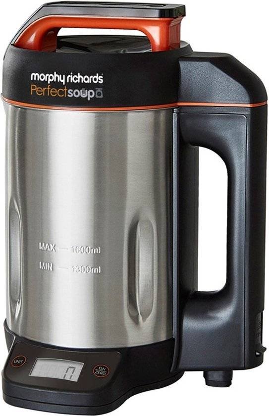 Morphy Richards Perfect Soepmaker - Geïntegreerde Weegschaal - 1.6L - Roestvrij Staal - 501025