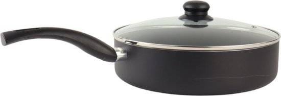 OTIX Hapjespan met Deksel - Inductie - Zwart - 28cm - Aluminium