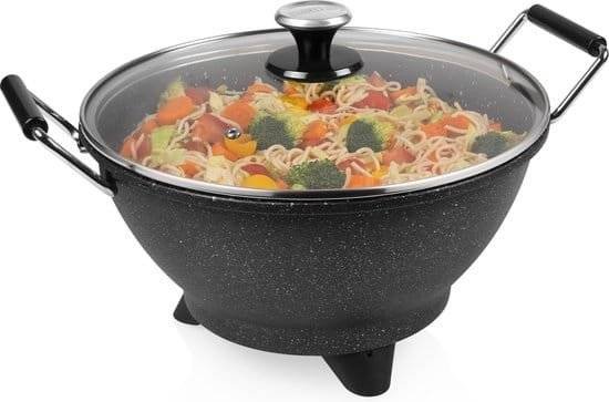 Princess Elektrische Wok 162389 - 1400W - Regelbare thermostaat -Groot 7 liter