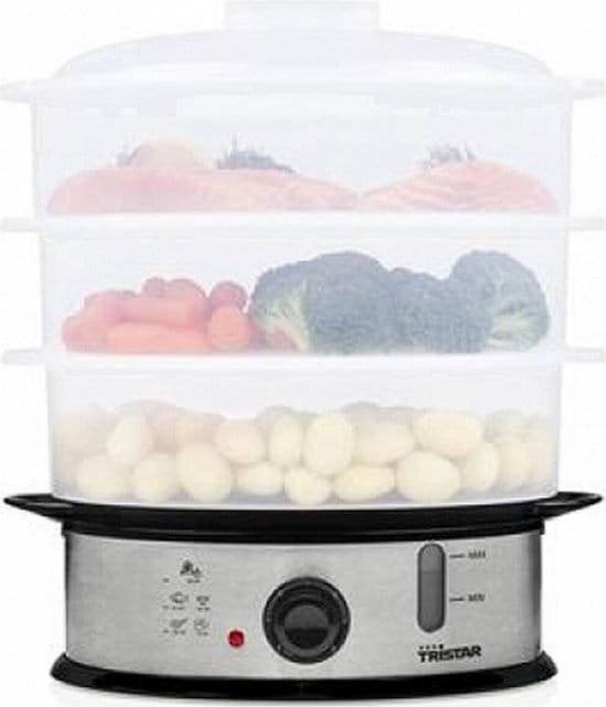 Tristar Stoomkoker VS-3914 - Food Steamer met 3 lagen - Inclusief rijstmand