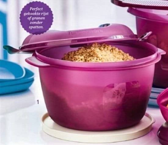 Tupperware Rijstkoker 3l paars voor in de Magnetron