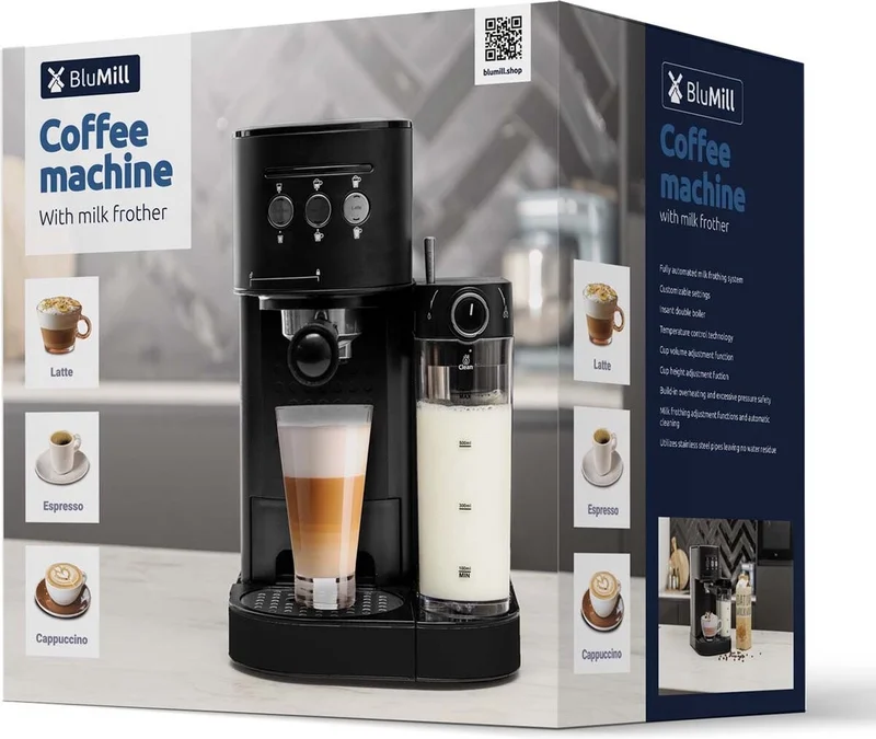 Wat zit er in de doos? BluMill KoffiemachineWat zit er in de doos? BluMill Koffiemachine