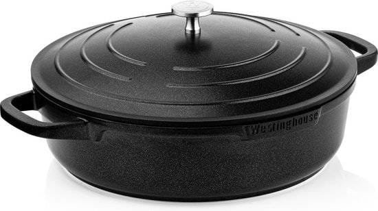 Westinghouse Performance Series - Hapjespan Inductie Met Deksel - 28cm Sauteerpan - Oven Geschikt - Zwart