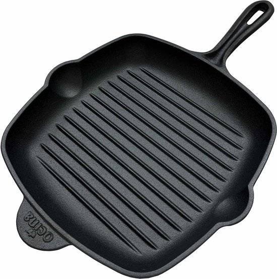 Foumt Ocina Gietijzeren Grillpan – Pan Inductie – Skillet – 28 cm