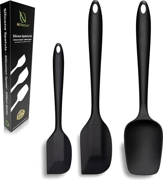 HI NATURE Spatel set 3 stuks - Spatel silicone