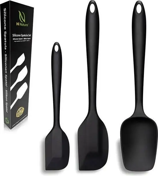 HI NATURE Spatel set 3 stuks - Spatel silicone