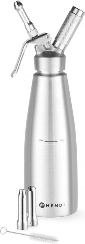 Hendi Profi Line Slagroomapparaat H588024, 1L RVS