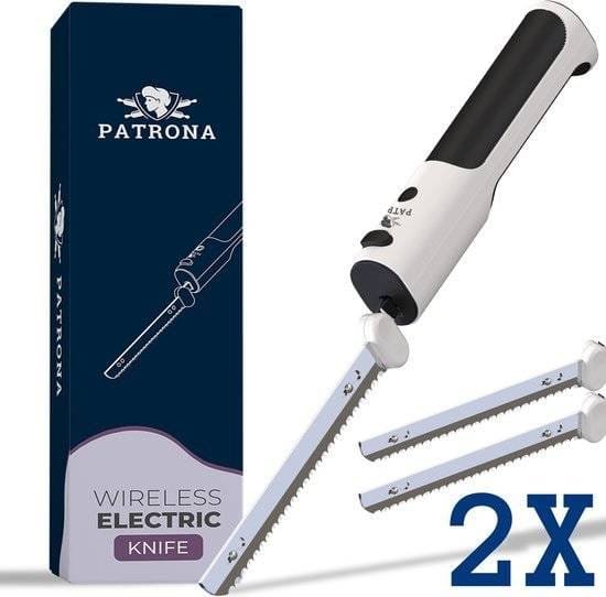 Patrona Draadloos Elektrisch Mes Incl. 2x messen