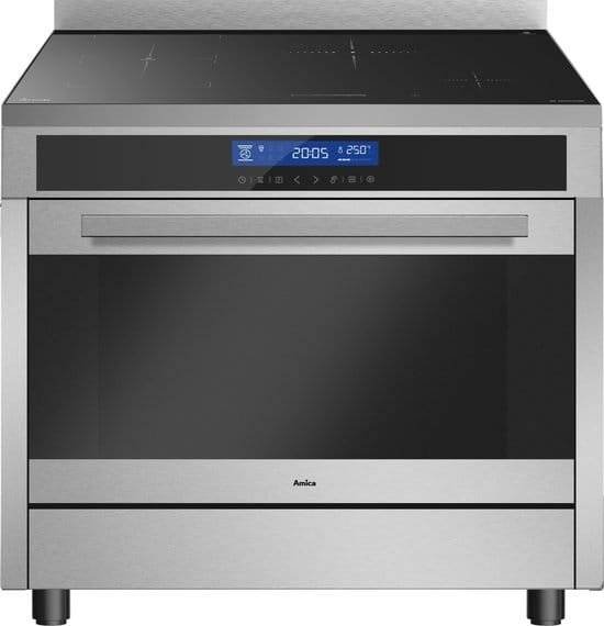 Amica ACIS2115S - Inductie fornuis 90cm - Heteluchtoven 108 L - Katalyse - 1-2-3 fase - Boosters |