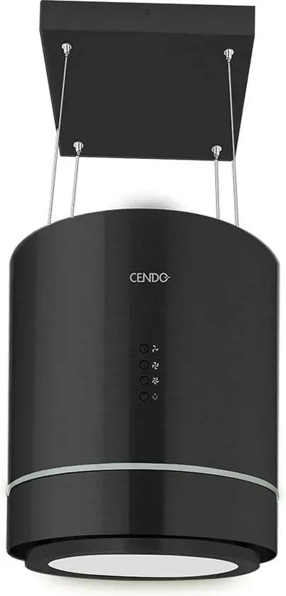 Cendo Eiland Afzuigkap | Zwart | Lamp Design | KR41LDPZ