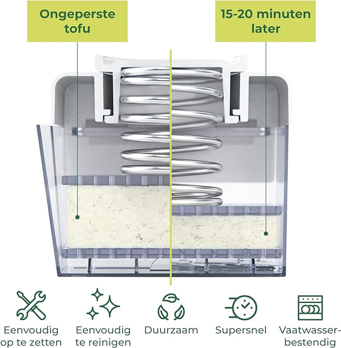 TofuBud Tofu-pers - Keukengereedschap voor wie stevige of extra stevige tofu persen wil