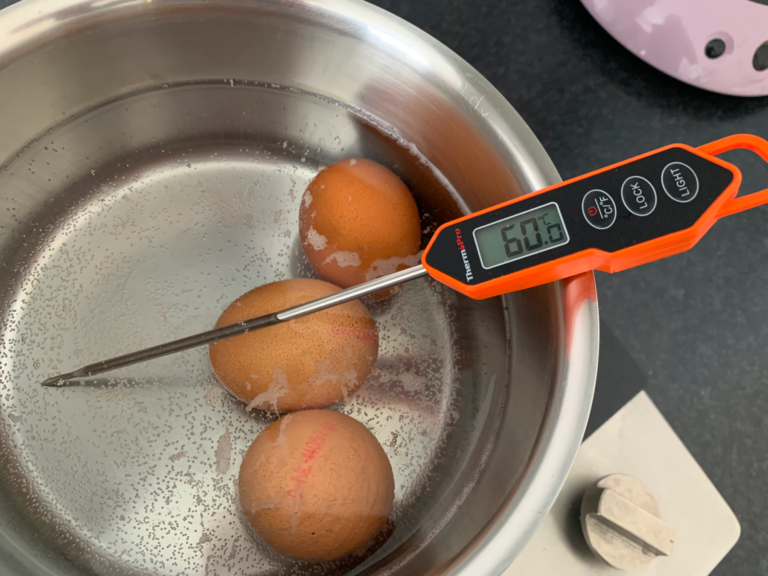 Eieren pasteuriseren sous vide