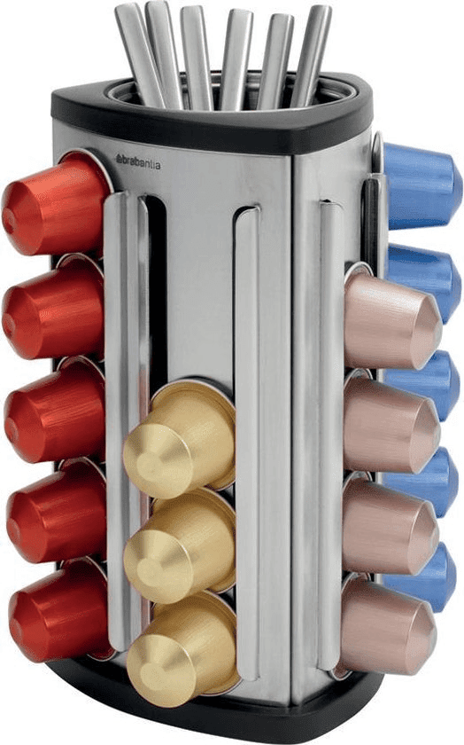 Brabantia capsulehouder met bakje (30 cups)
