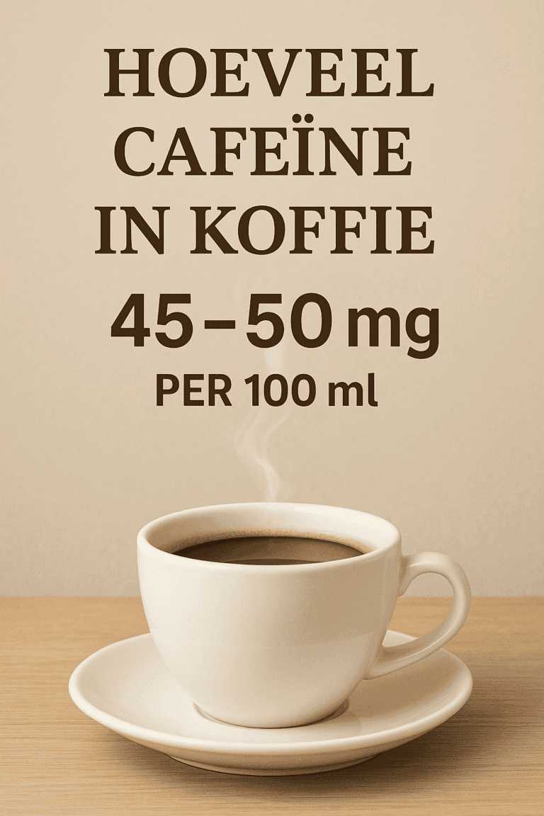 Hoeveel cafeïne in koffie per 100 ml