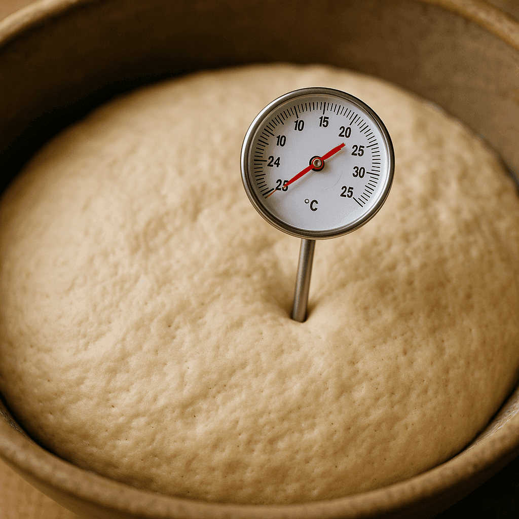 Thermometer in deeg - ideale temperatuur 24-26°C