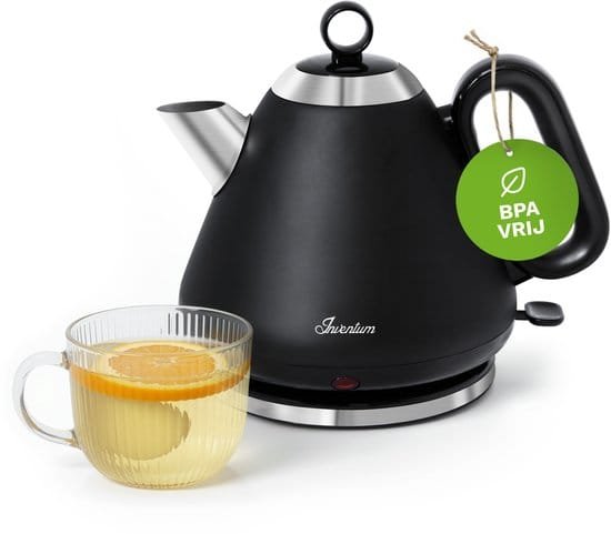 Inventum HW617B retro waterkoker zwart chroom 2026