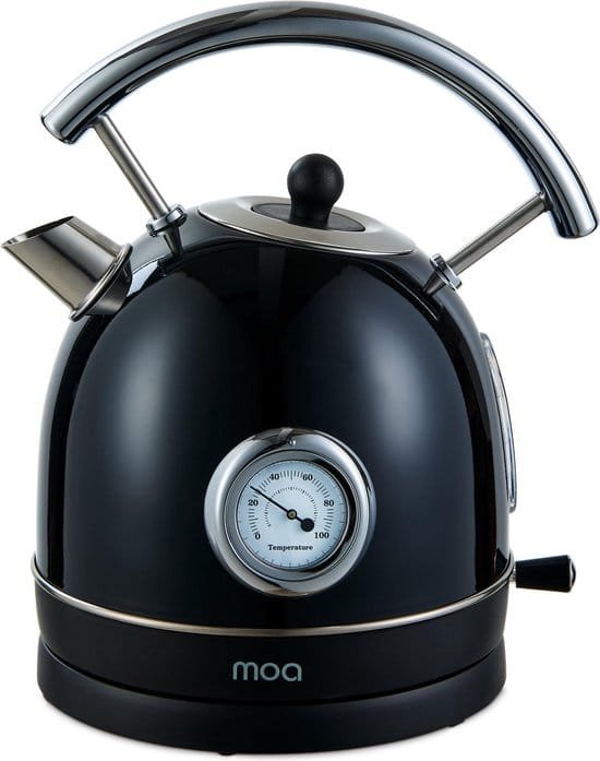 MOA Retro Waterkoker EK4TB zwart met thermometer 2026