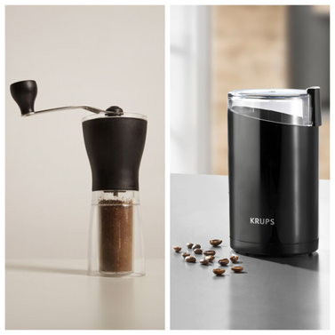 Handmatige koffiemolen versus elektrische koffiemolen vergelijking