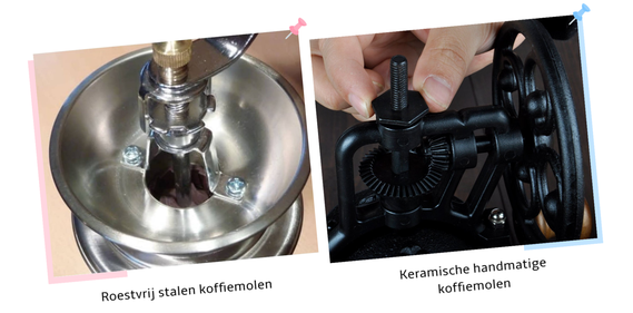 Roestvrij stalen koffiemolen vs keramische koffiemolen vergelijking
