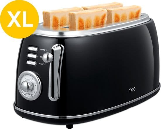 MOA Retro Broodroaster met 4 sleuven