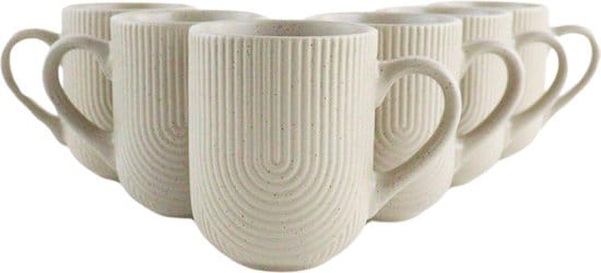 OTIX cappuccino kopjes 200ml keramiek set van 6