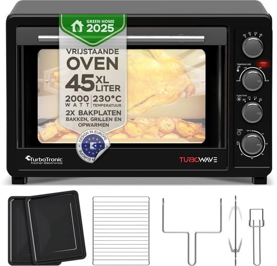 TurboTronic EV45 vrijstaande oven